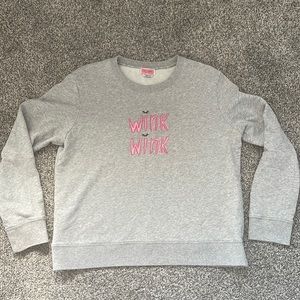Kate Spade Grey Wink Wink Sweatshirt Size L